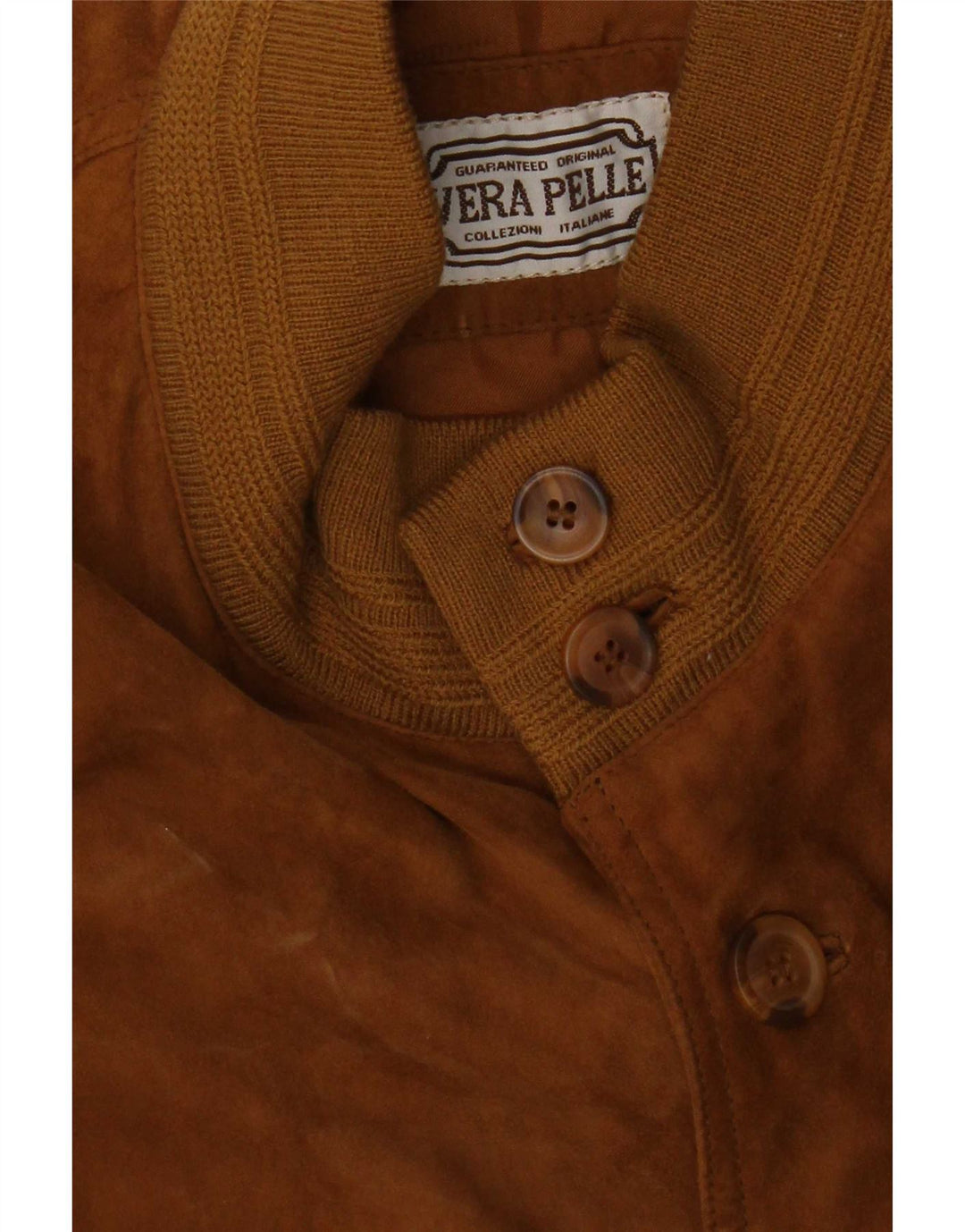 Vintage Herren Wildleder Bomberjacke UK 40 Großes braunes Leder