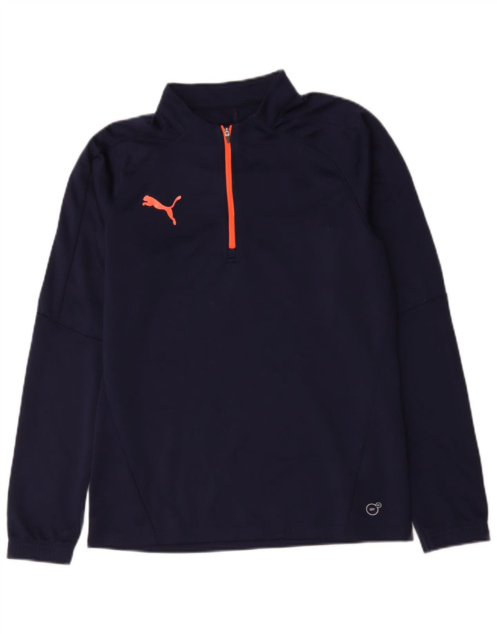 Puma Herren-Pullover-Trainingsanzug mit Reißverschluss, Größe S, Marineblau, Polyester