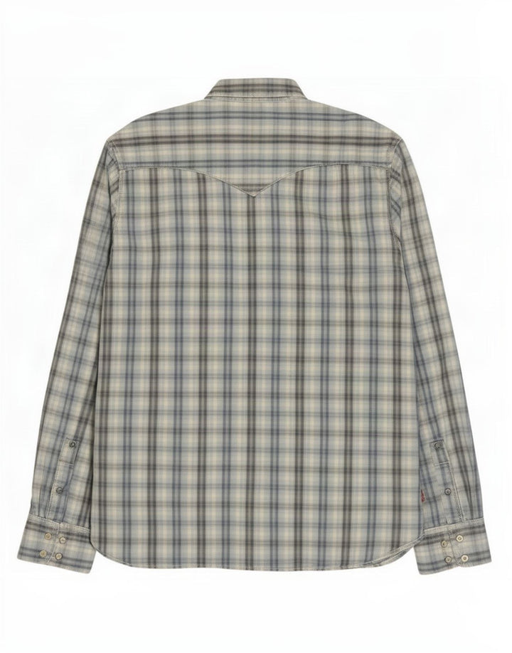 Levi's Herrenhemd, groß, blau kariert, Baumwolle