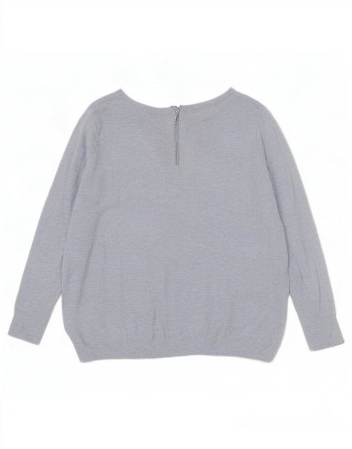 Marks & Spencer Damen-Pullover, übergroß, U-Boot-Ausschnitt, Gr. 10, Größe S, Blau