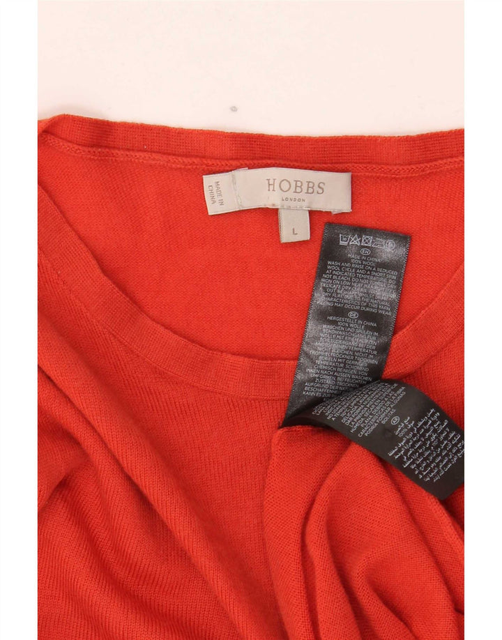 Hobbs Damen-Pullover mit U-Boot-Ausschnitt, UK 14, Größe L, orangefarbene Wolle