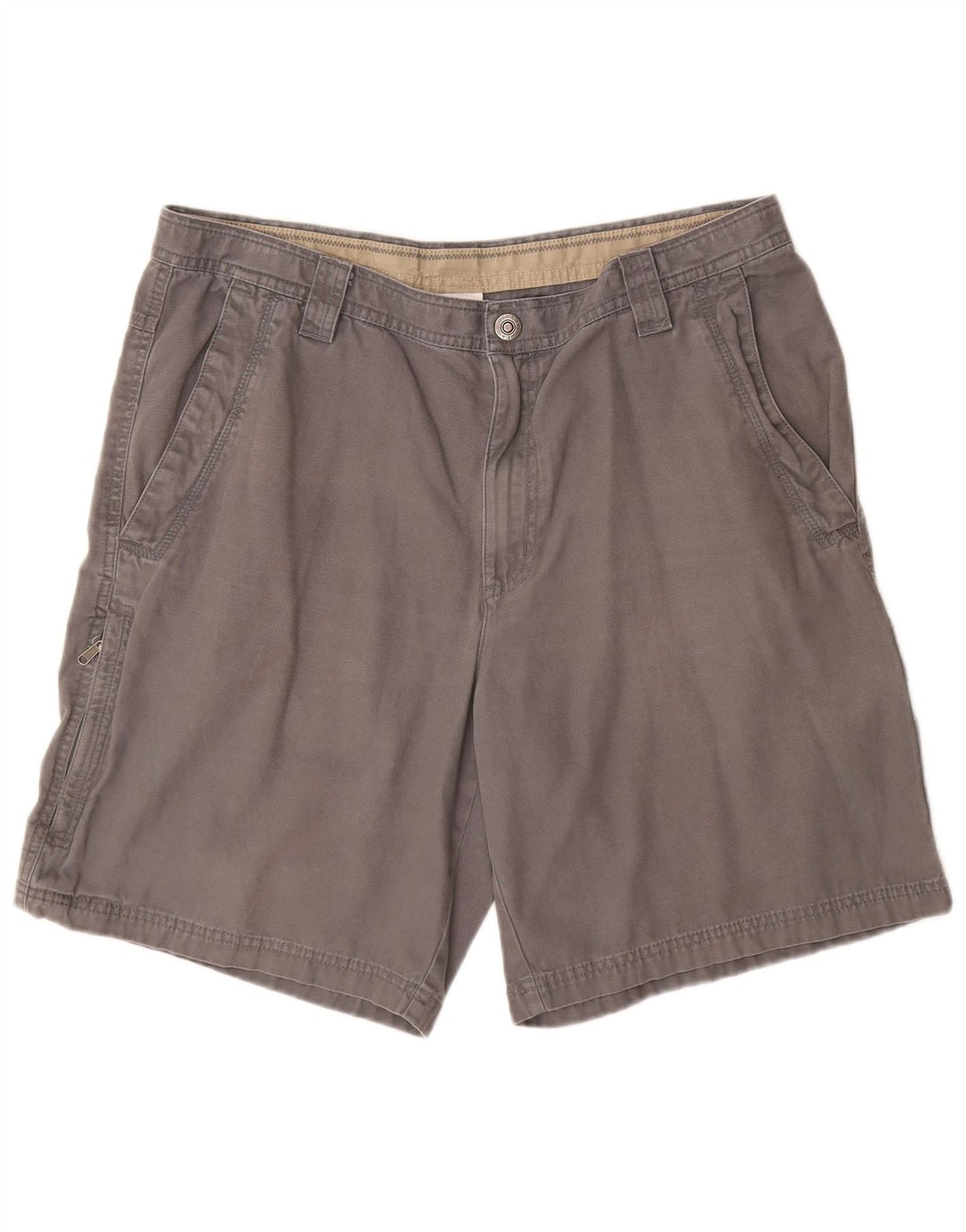 Columbia Herren Omni-Shield Cargo Shorts W36 Large Grau Baumwolle