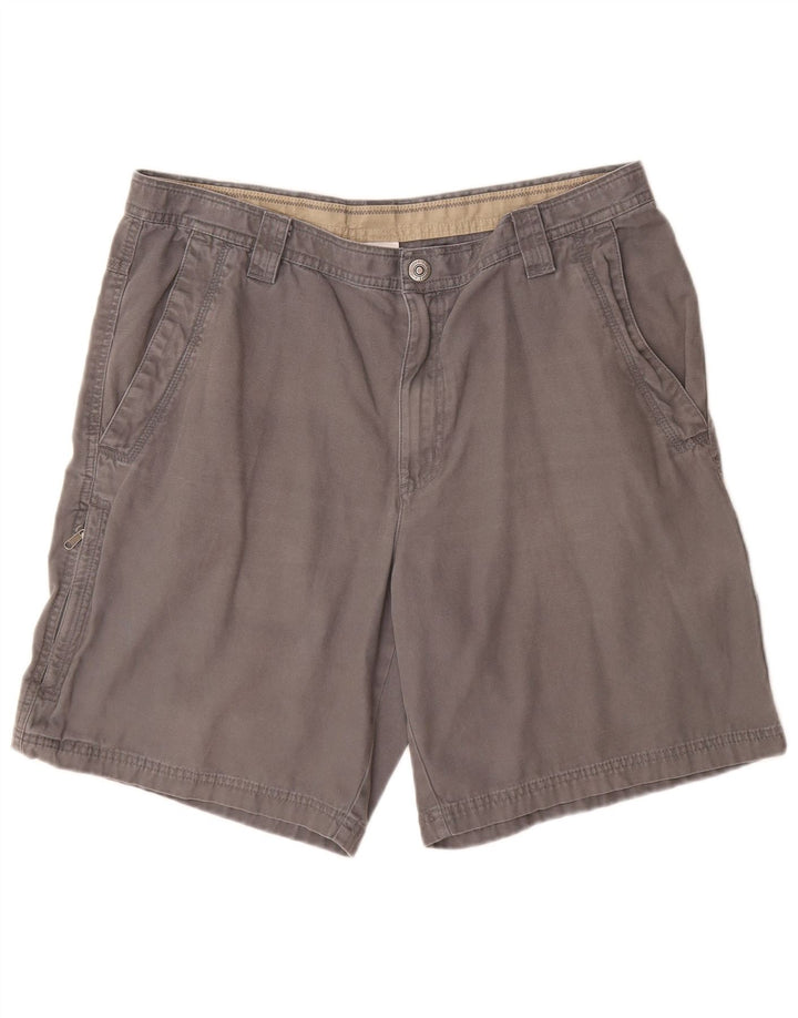 Columbia Herren Omni-Shield Cargo Shorts W36 Large Grau Baumwolle