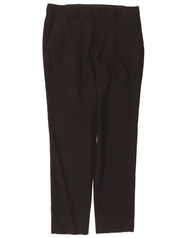 Marks & Spencer Damen Slim Fit Anzughose W32 L31 Schwarz Polyester