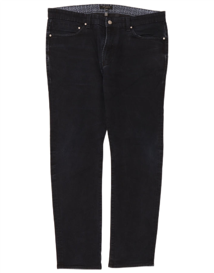 Ted Baker Herren Slim Jeans W36 L32 Marineblau Baumwolle