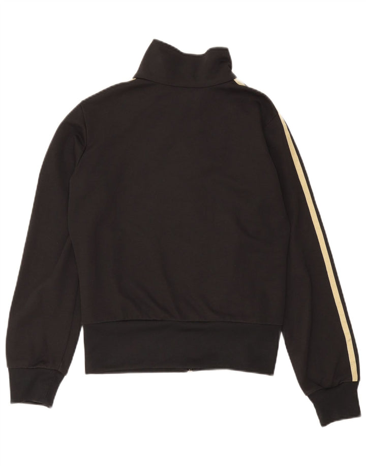 Adidas Damen Trainingsanzug Top Jacke UK 12 Medium Schwarz Baumwolle
