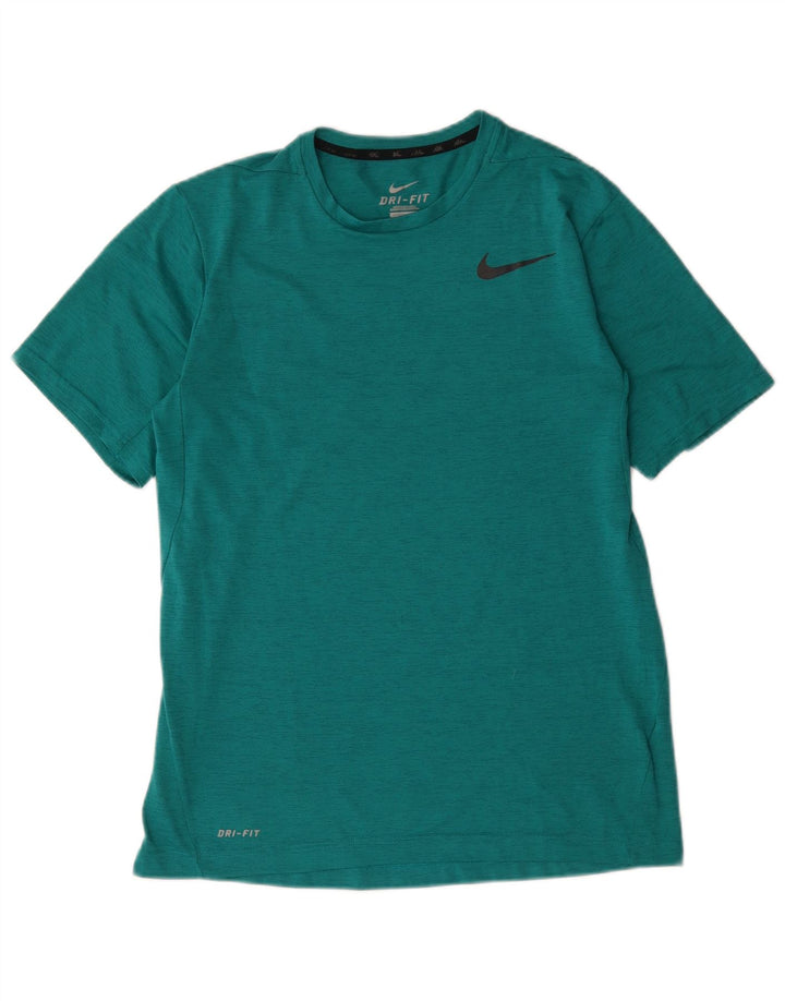 Nike Herren Dri Fit T-Shirt-Oberteil Mitteltürkis meliertes Polyester