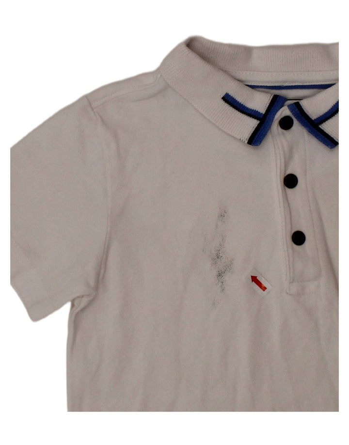 TED BAKER Poloshirt für Jungen, 4–5 Jahre, weiße Baumwolle