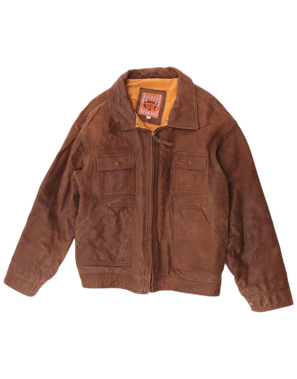Vintage Herren Lederjacke UK 40 Large Braun