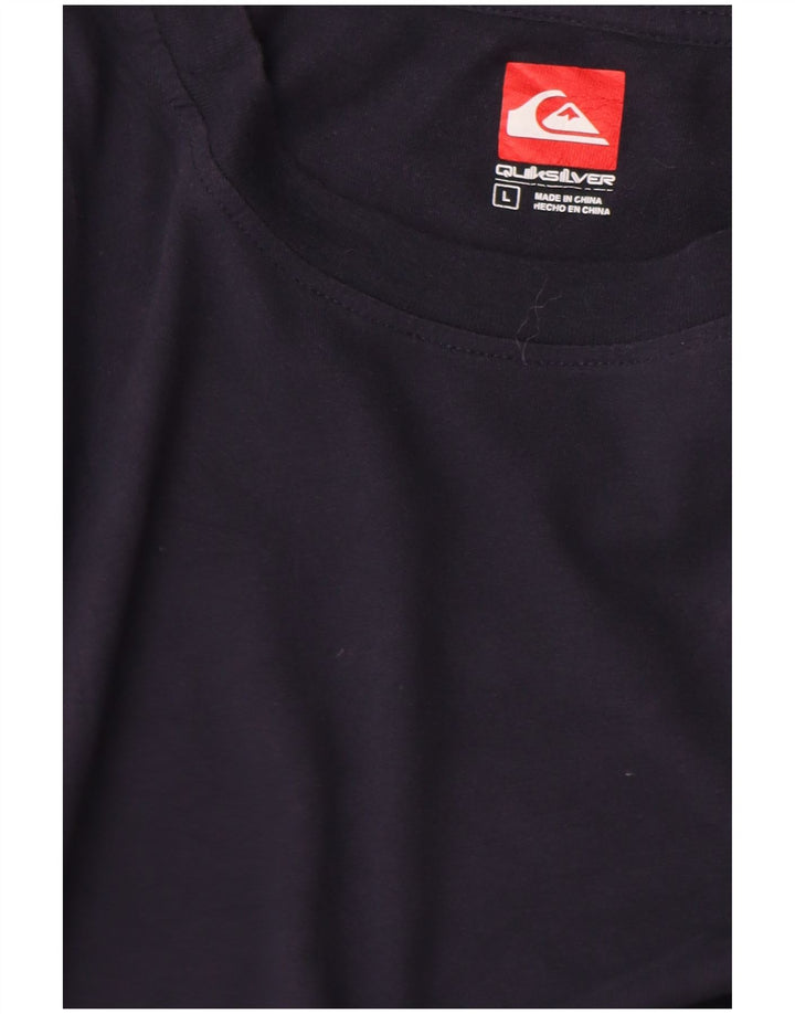 Quiksilver Herren-T-Shirt-Oberteil, groß, marineblau, Baumwolle