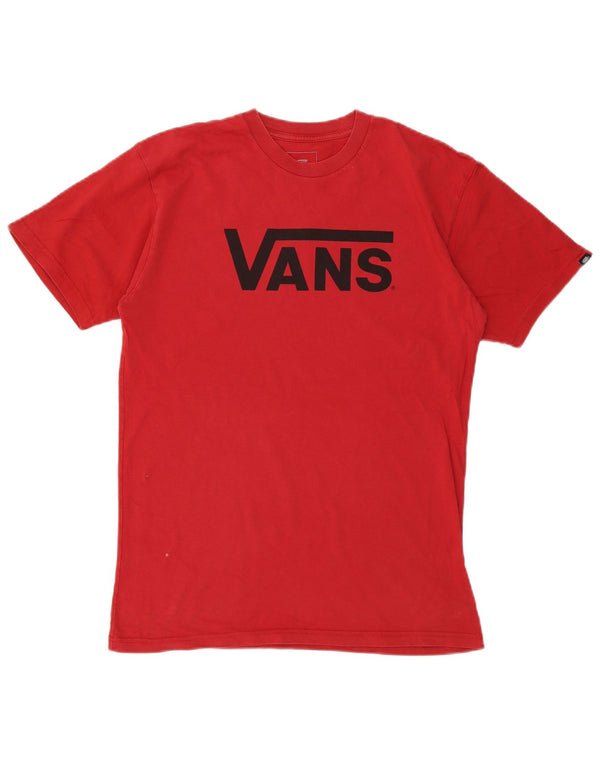 Vans Herren-T-Shirt mit klassischer Passform, mittelroter Baumwolle