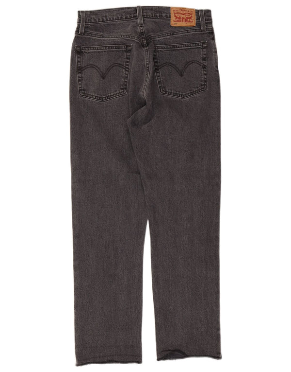 Levi's Damen 501 High Waist Straight Jeans W28 L28 Graue Baumwolle