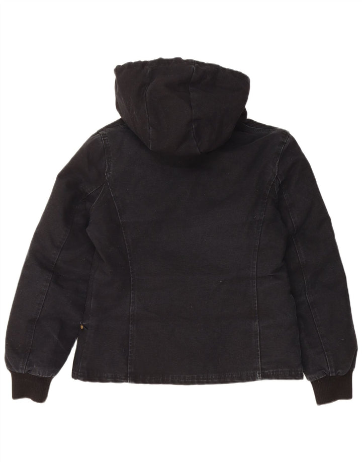 Richlu Wattierte Damenjacke mit Kapuze, UK 14, mittelschwarz