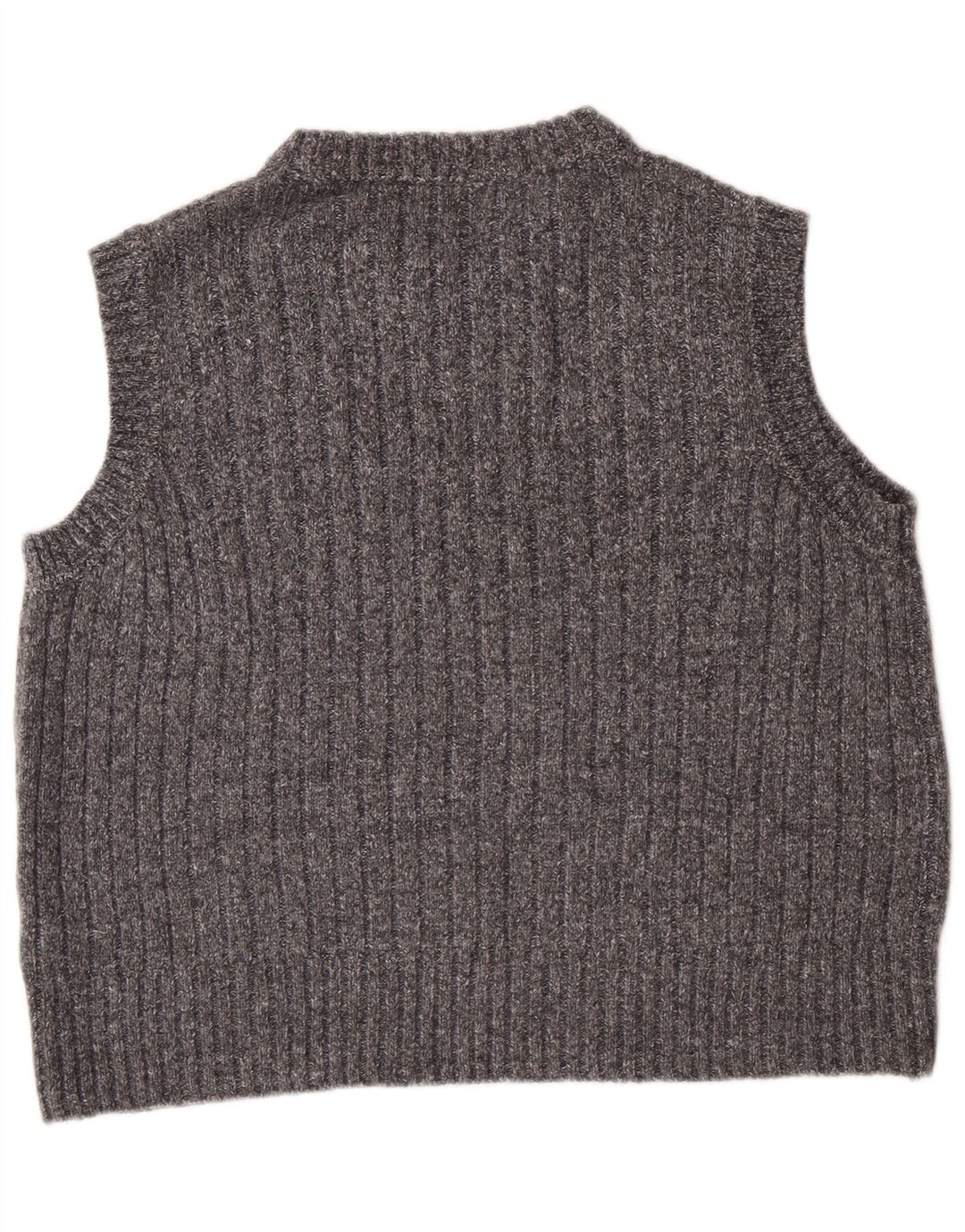 MARKS & SPENCER Damen Crop Vest Tank Top UK 16 Large Grau Polyester