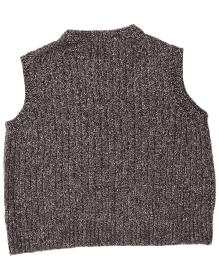 MARKS & SPENCER Damen Crop Vest Tank Top UK 16 Large Grau Polyester