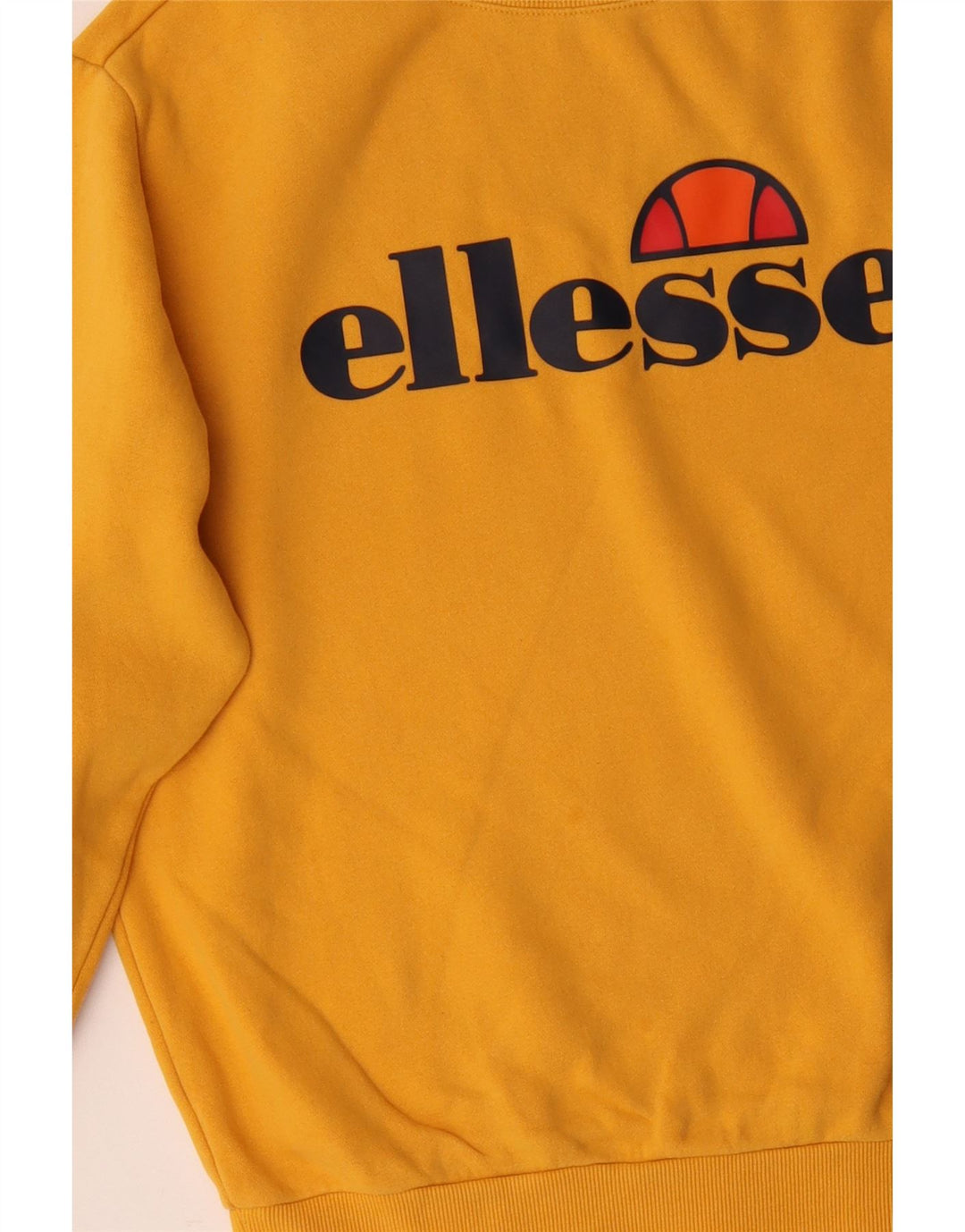 ELLESSE Womens Graphic Oversized Sweatshirt Pullover UK 12 Mittelgelb
