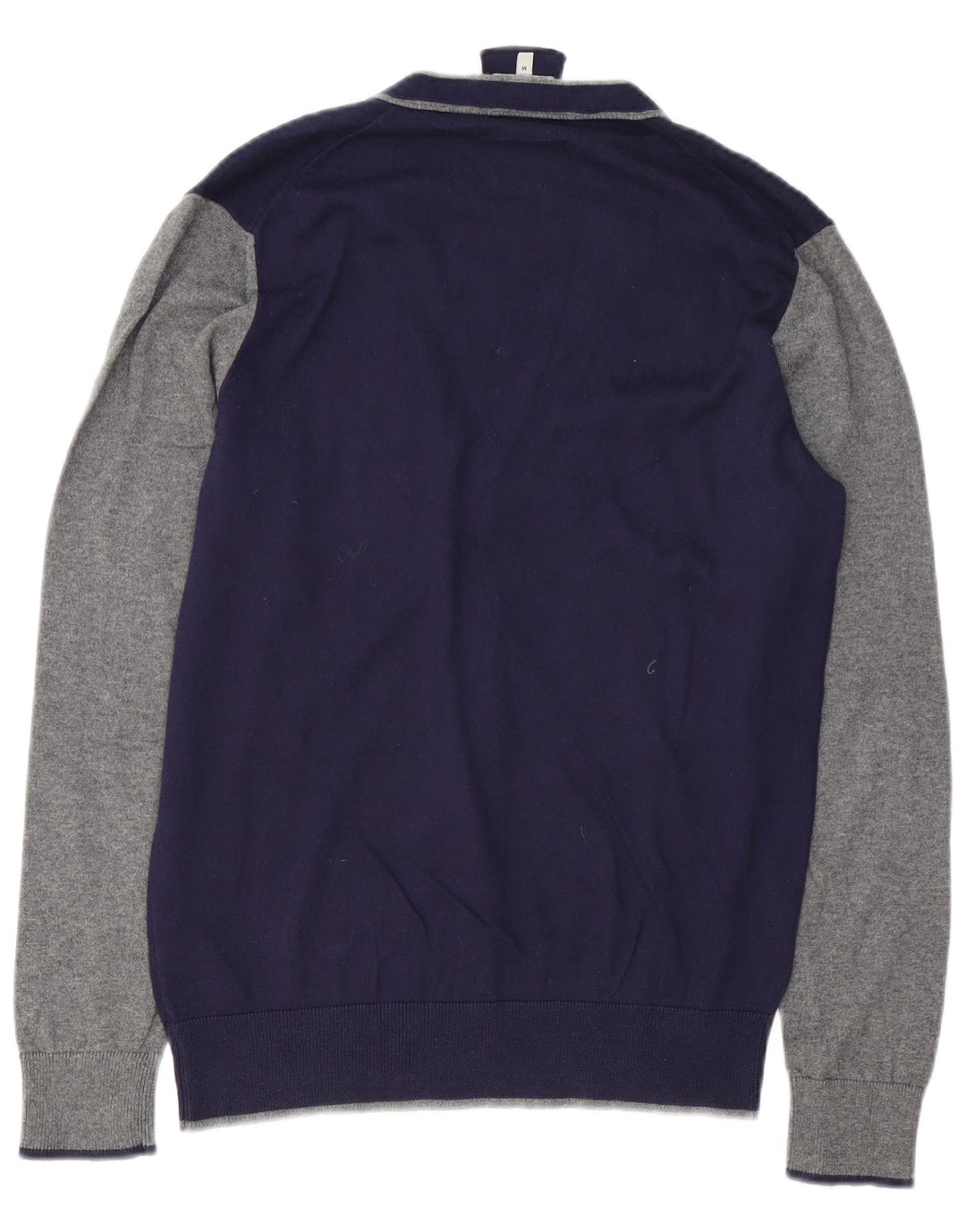 ARMANI JEANS Herren-Strickjacke, mittlerer marineblauer Farbblock-Baumwolle