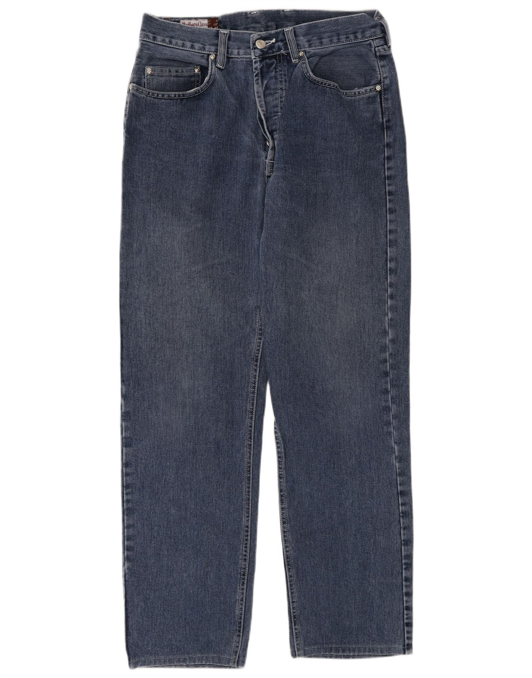 Marlboro Classics Herren Straight Jeans W32 L30 Blaue Baumwolle