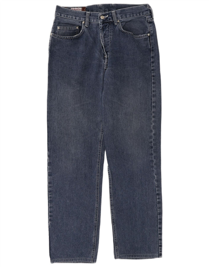 Marlboro Classics Herren Straight Jeans W32 L30 Blaue Baumwolle
