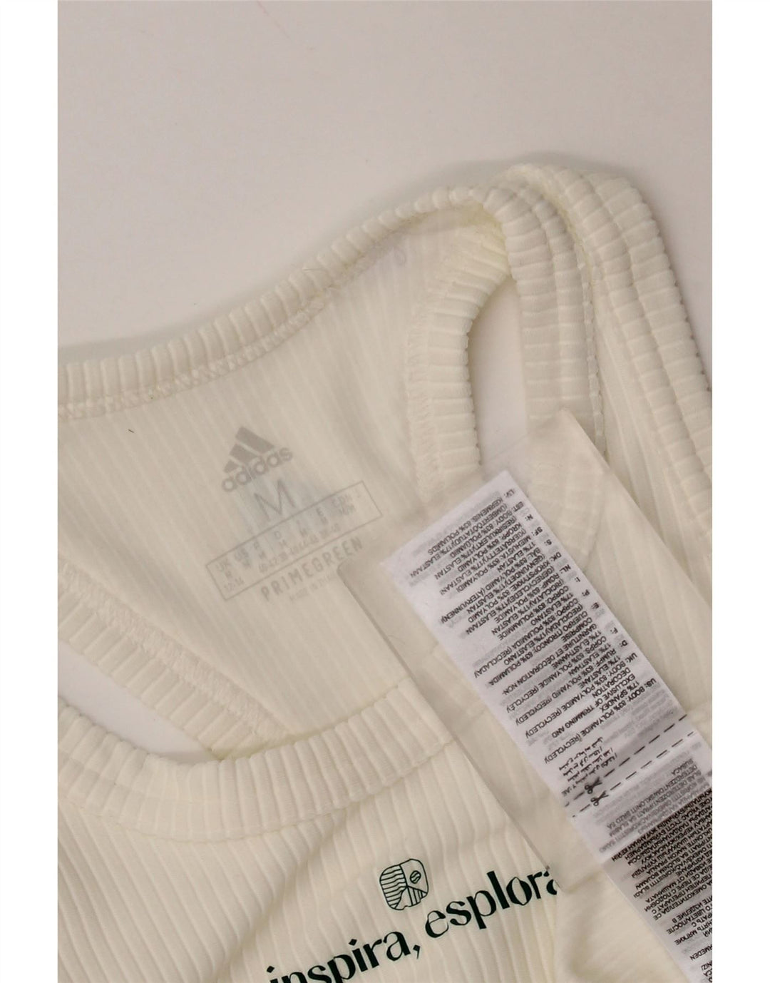 ADIDAS Damen Aeroready Crop Vest Top UK 12/14 Medium Weiß Polyamid