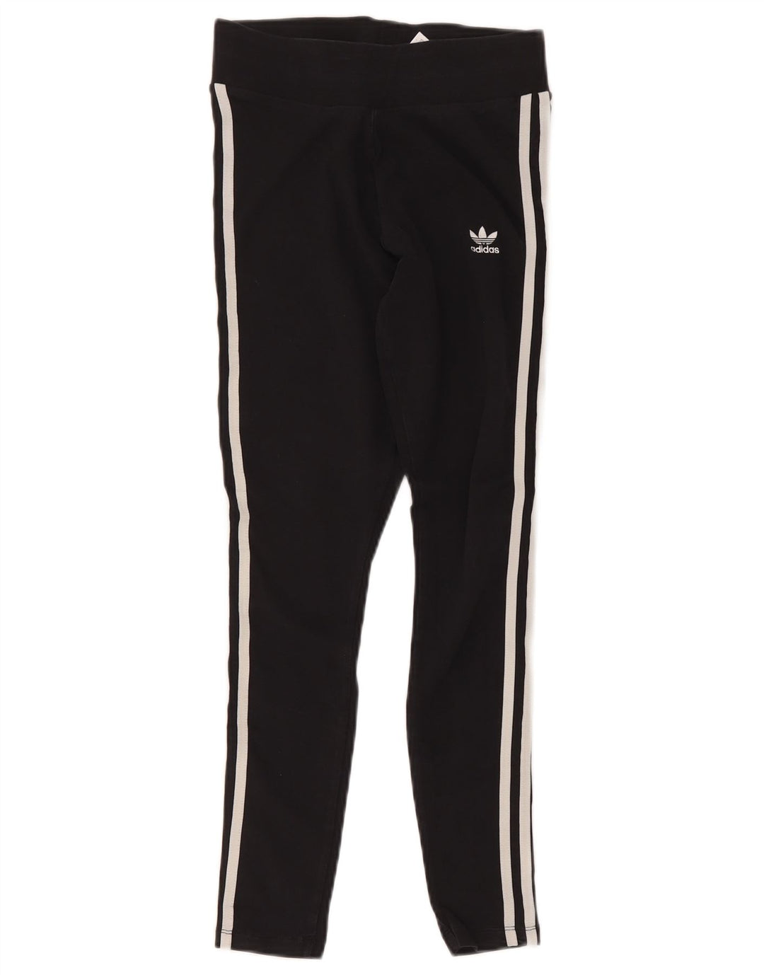 Adidas Damen Leggings UK 10 Small Schwarz Baumwolle