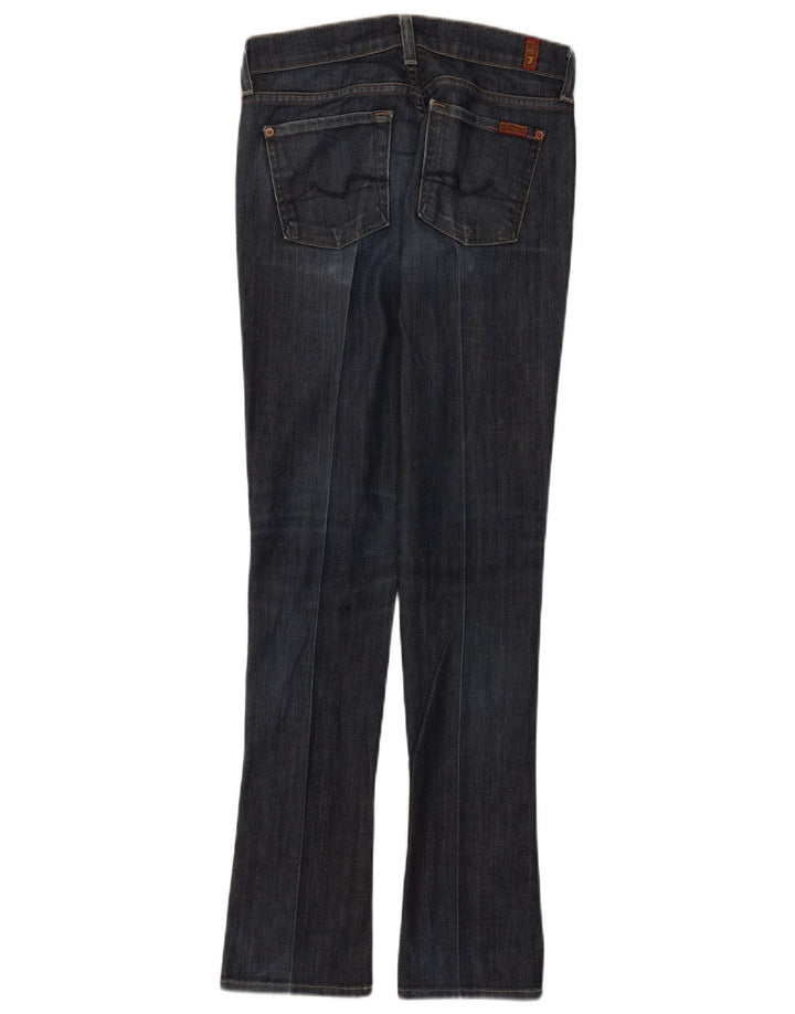7 For All Mankind Damen Roxy Slim Bootcut Jeans W25 L32 Marineblau Baumwolle