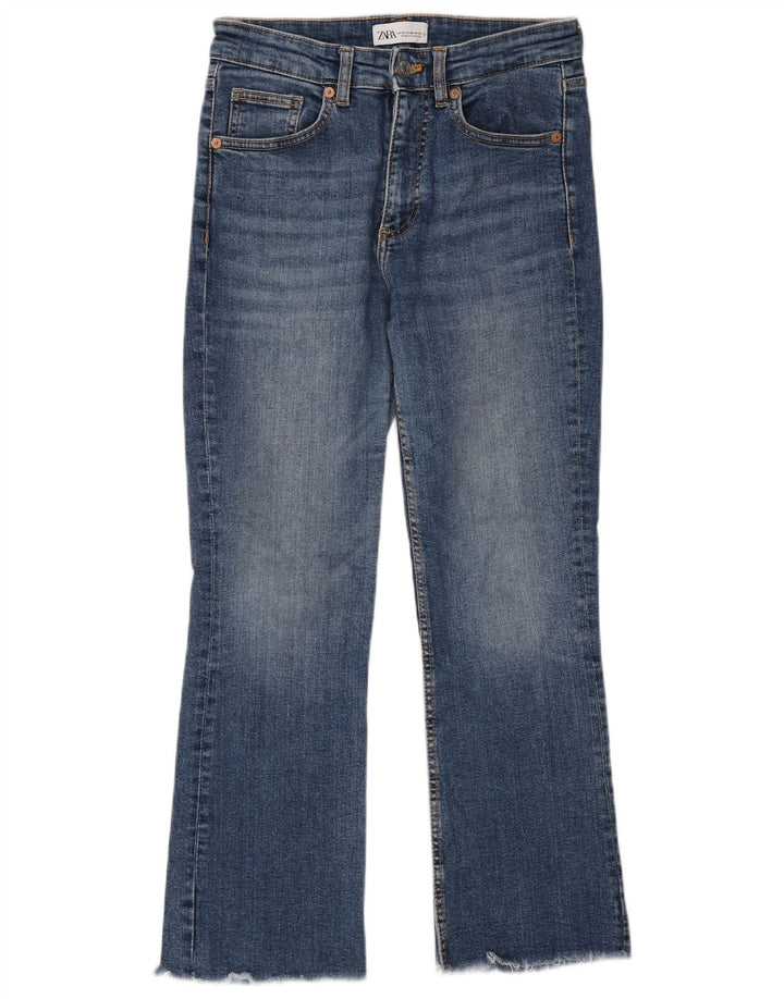 Zara Damen Bootcut Jeans EU 38 Small W28 L26 Blau
