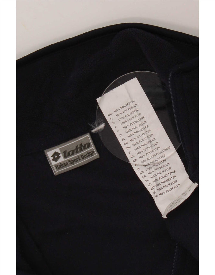 Lotto Herren-Fleecepullover mit Reißverschluss am Hals, klein, marineblau, Polyester