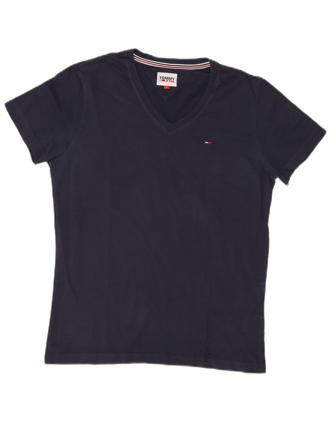 Tommy Hilfiger Herren-T-Shirt-Oberteil aus Baumwolle in mittlerem Marineblau