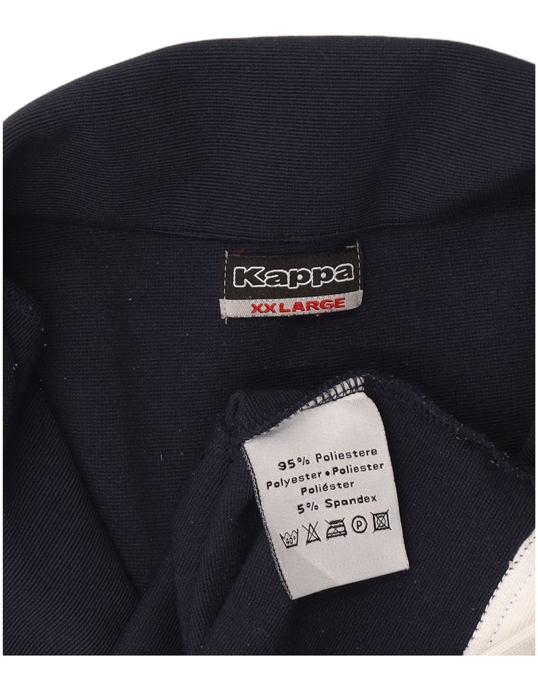 Kappa Damen-Trainingsanzug-Oberteiljacke UK 20 2XL Marineblaues Colourblock-Polyester