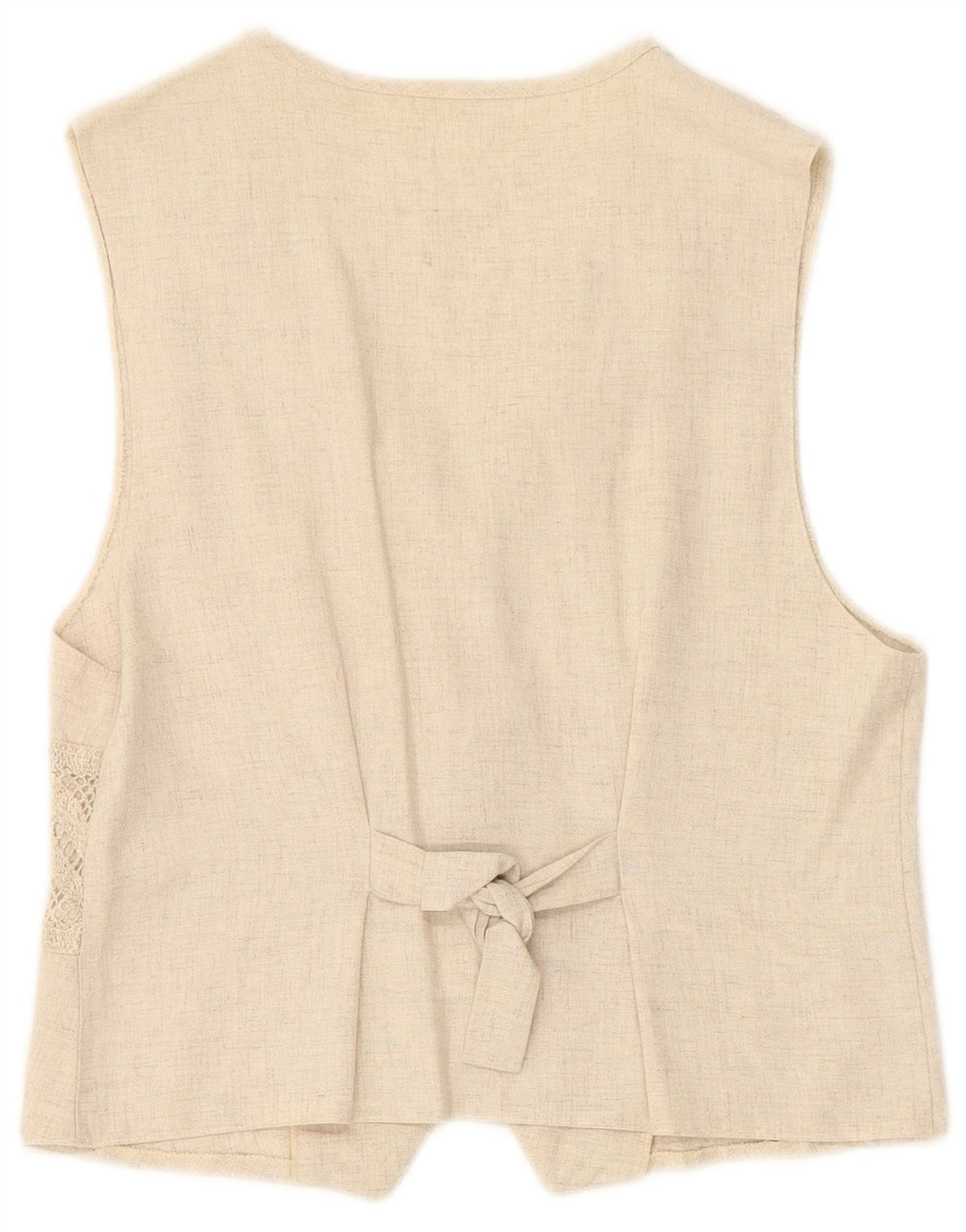 VINTAGE Womens Waistcoat UK 12 Medium Grey