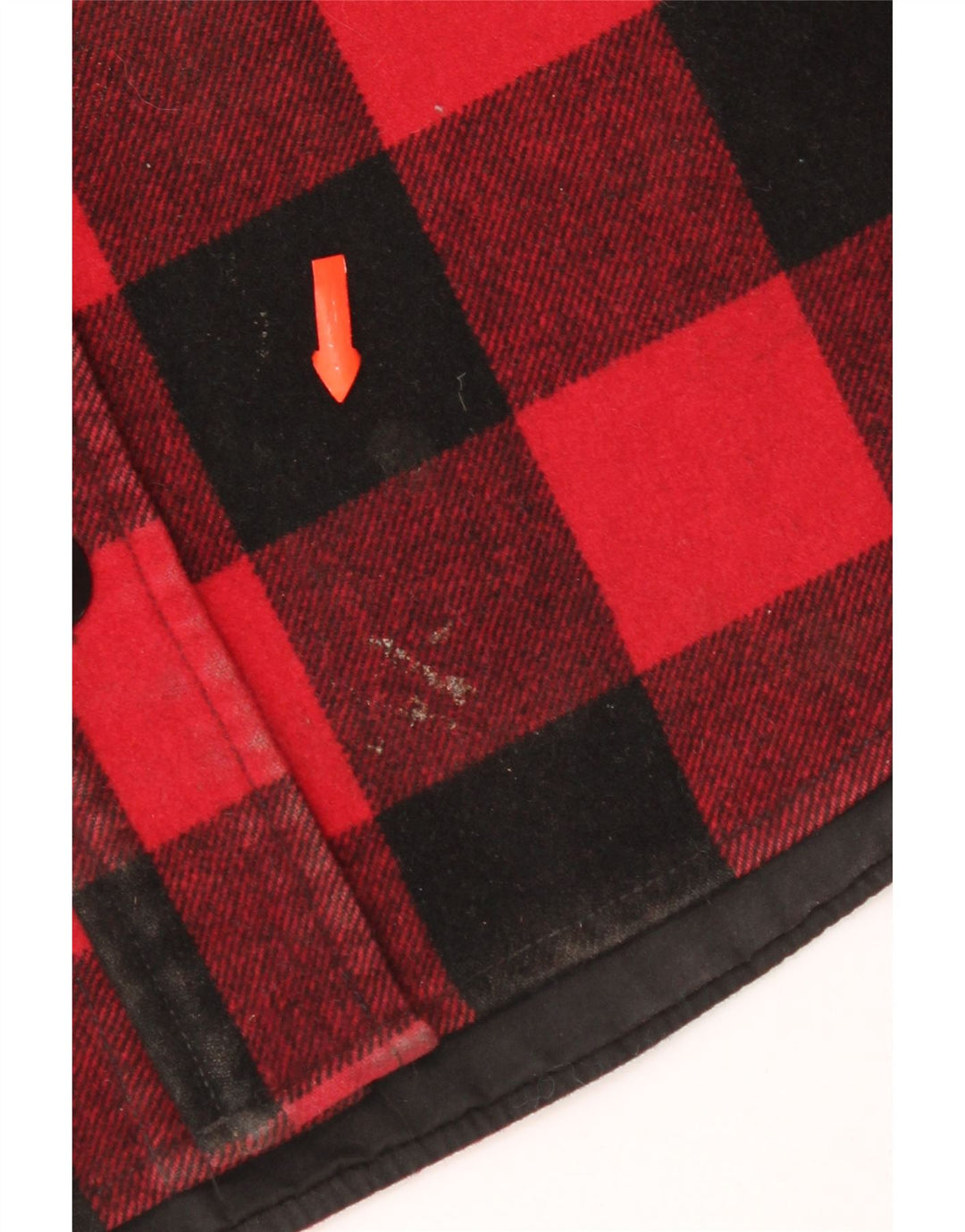 Nike Herren-Lumberjack-Flanellhemd XL aus roter Gingham-Wolle