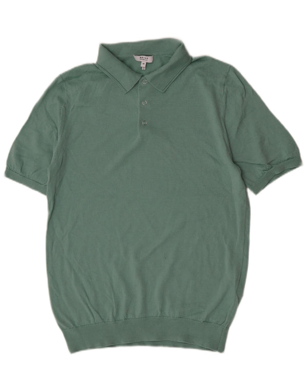 Reiss Herren-Poloshirt aus mittelgrüner Wolle