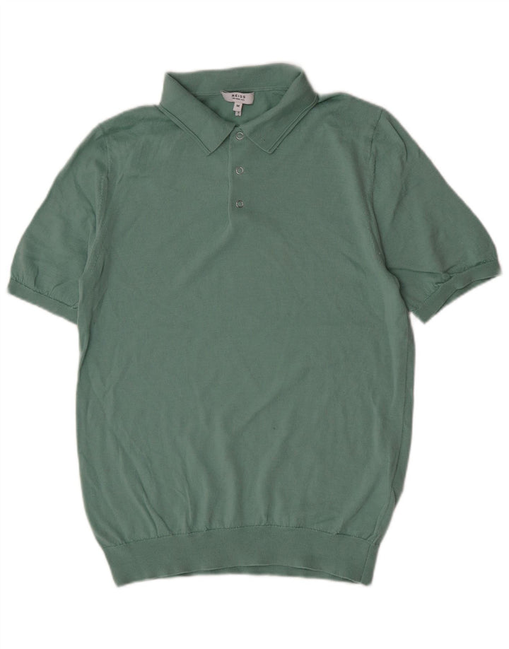 Reiss Herren-Poloshirt aus mittelgrüner Wolle