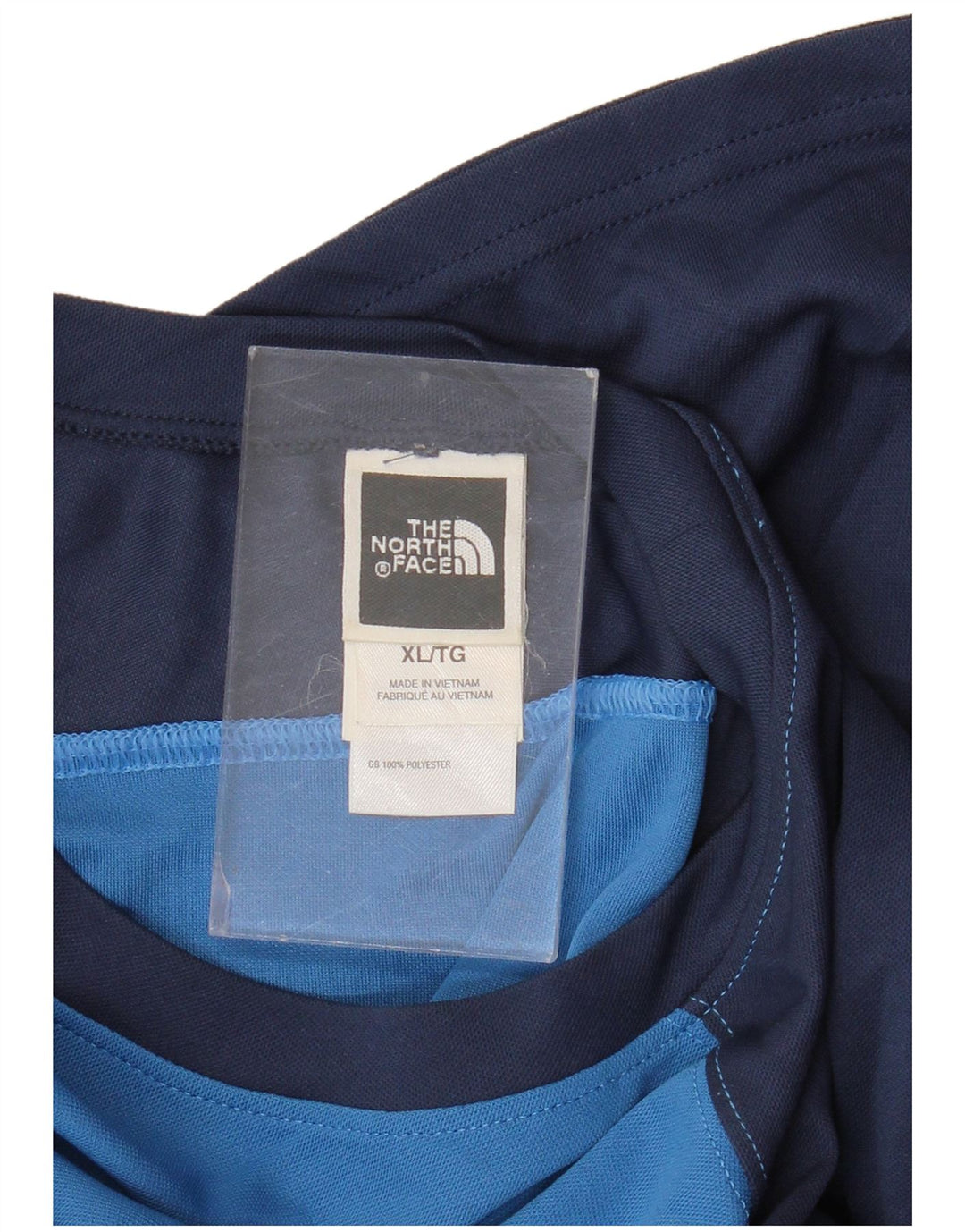 THE NORTH FACE Herren T-Shirt Top XL Blaues Colourblock-Polyester