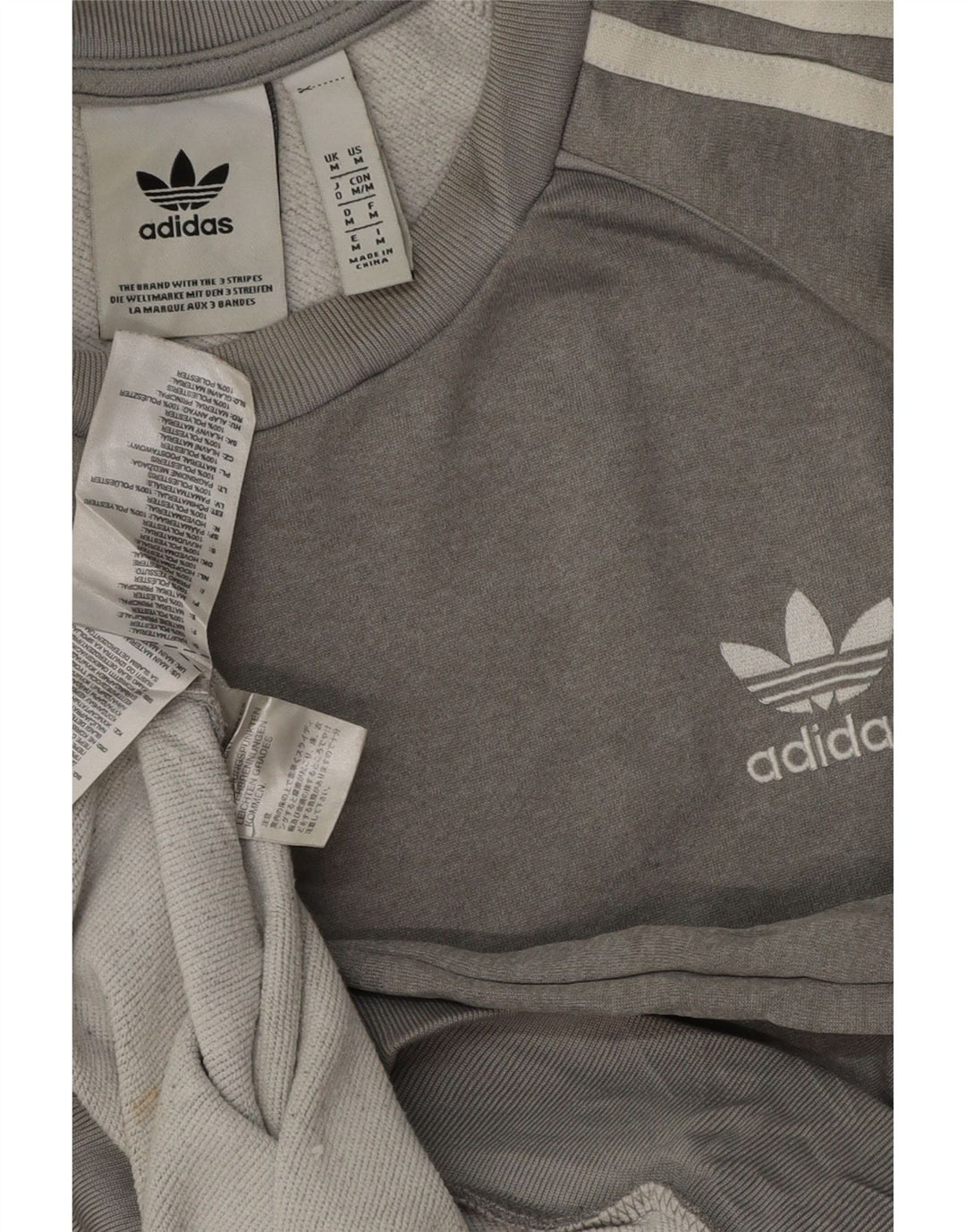 Adidas Herren Sweatshirt Pullover mittelgraues Polyester