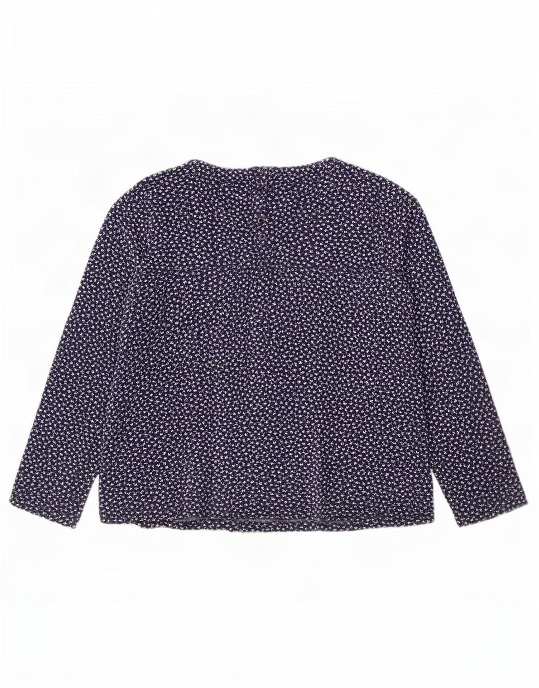 Fat Face Damen-Oberteil mit abstraktem Muster, langärmlig, Größe 40, Marineblau