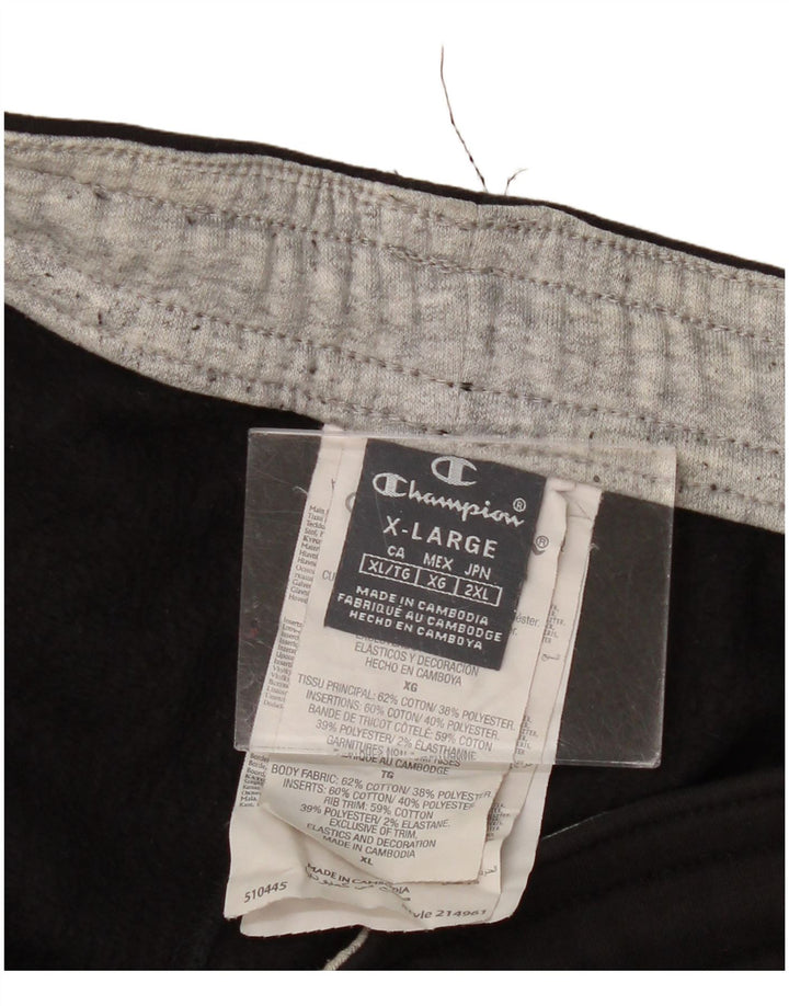 CHAMPION Herren Grafik-Trainingshose, Jogginghose, XL, Schwarz, Baumwolle