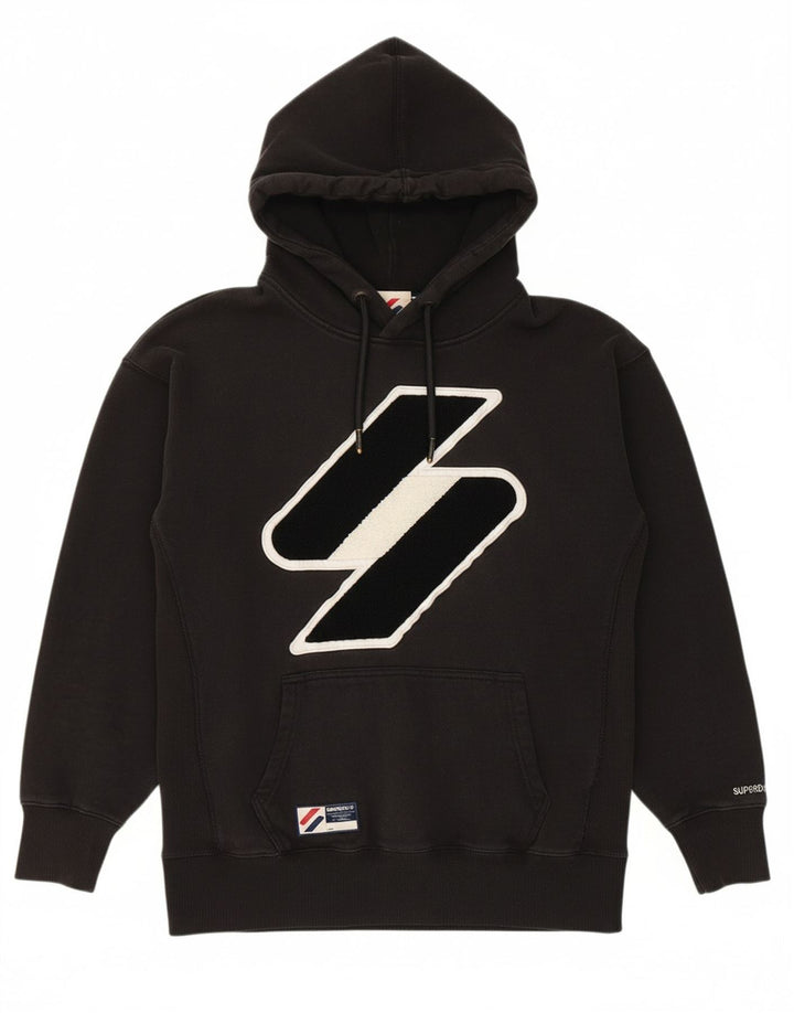 SUPERDRY Mens Graphic Hoodie Jumper XS Black