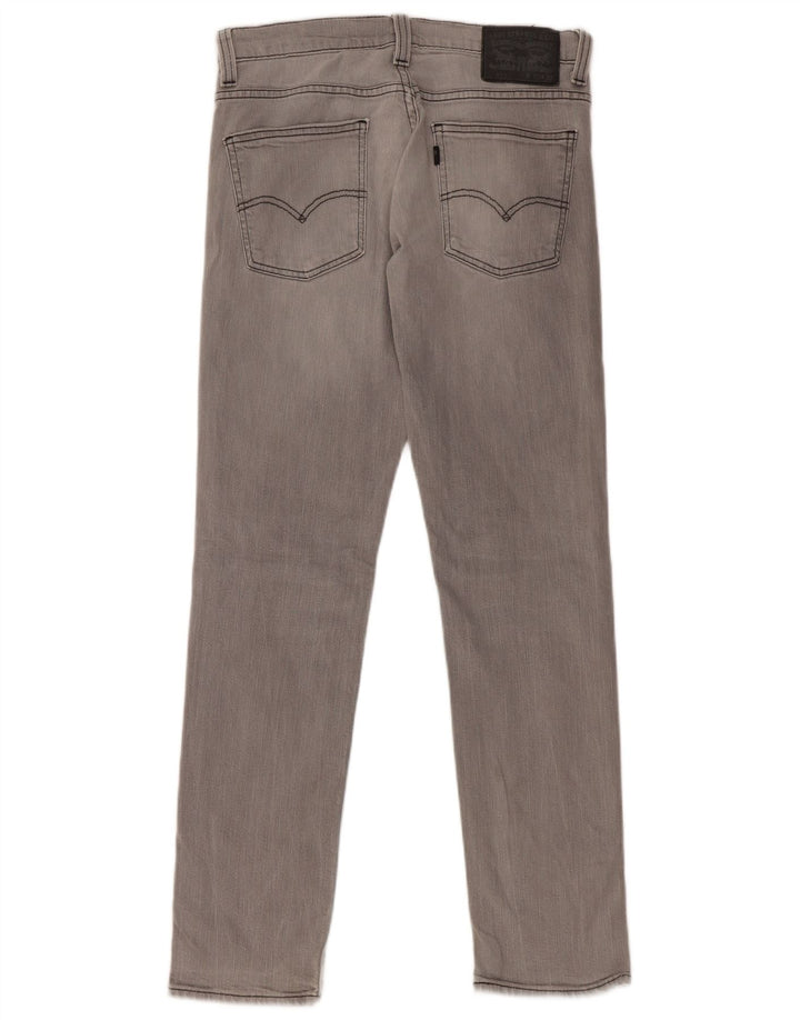 LEVI'S Damen 511 Slim Jeans W30 L32 Graue Baumwolle