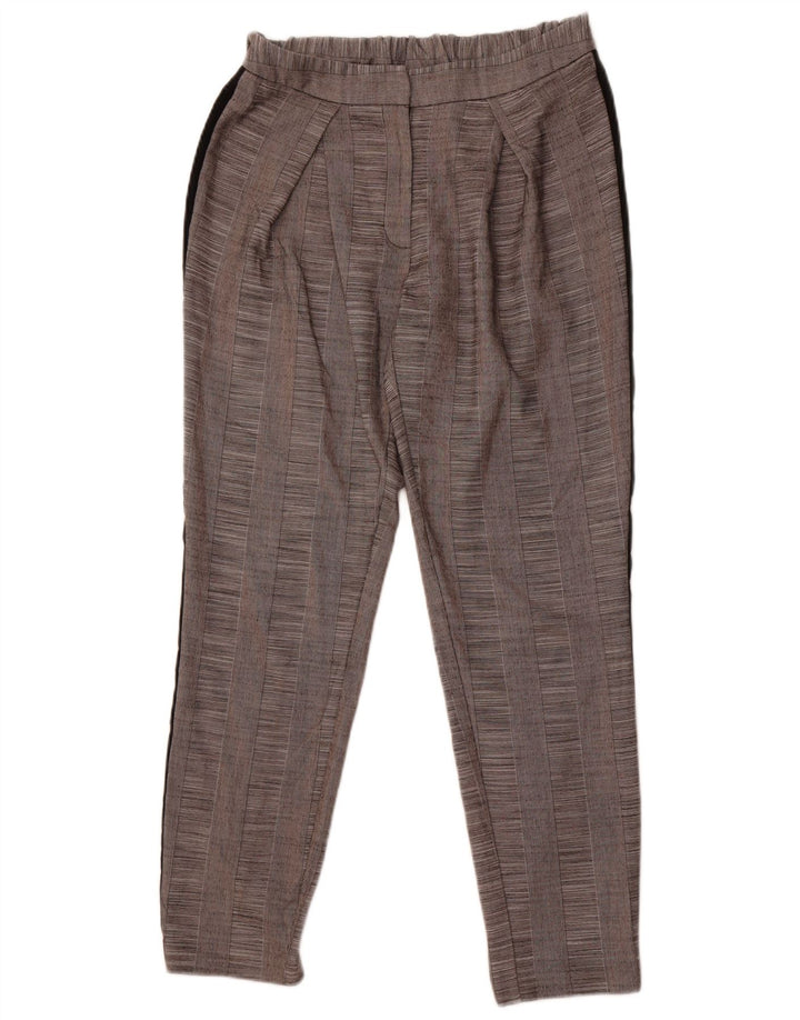 Topshop Damen-Hose mit abstraktem Muster, Freizeithose, Größe S, Größe 28, L28, Grau