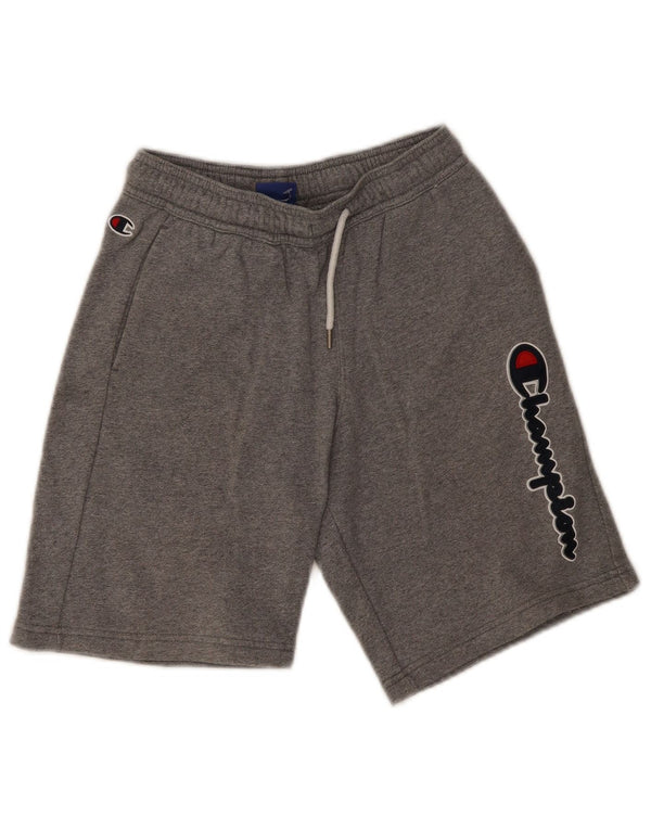 Champion Sport-Shorts mit Grafik für Jungen, 11–12 Jahre, Größe L, grau gesprenkelte Baumwolle