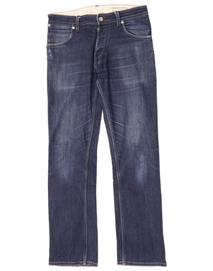 French Connection Herren Regular Straight Jeans W30 L32 Marineblau Baumwolle