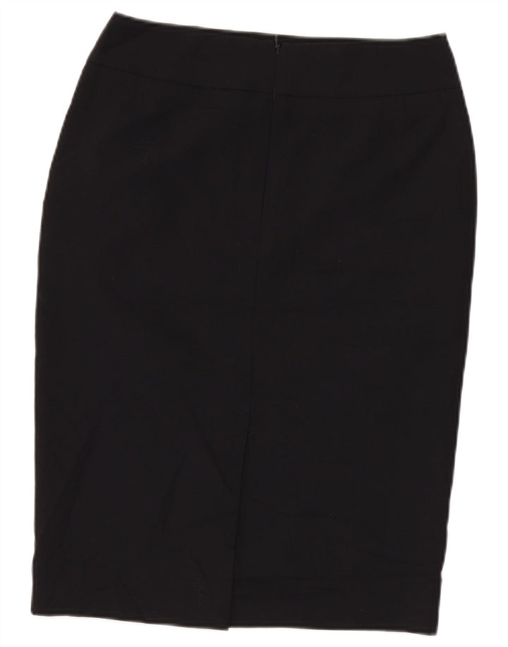 Marks & Spencer Damen Bleistiftrock UK 10 Small W28 Marineblau Polyester