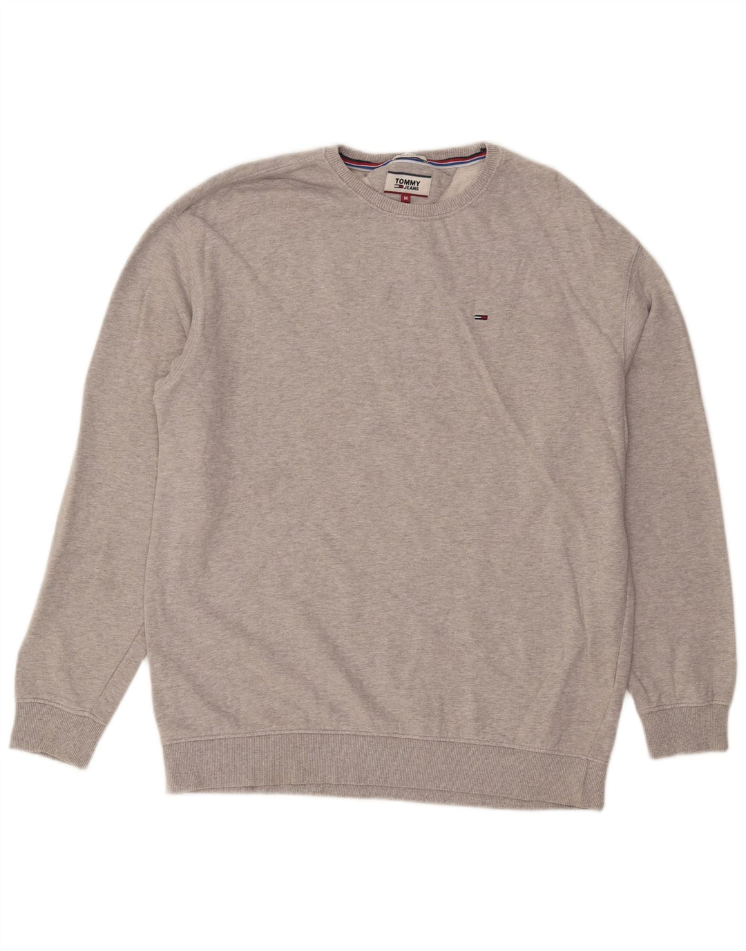 Tommy Hilfiger Herren-Sweatshirt mit entspannter Passform, mittelgraue Baumwolle