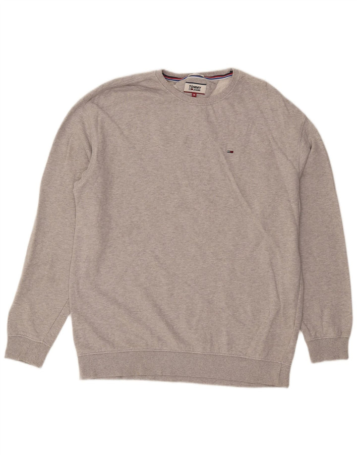 Tommy Hilfiger Herren-Sweatshirt mit entspannter Passform, mittelgraue Baumwolle