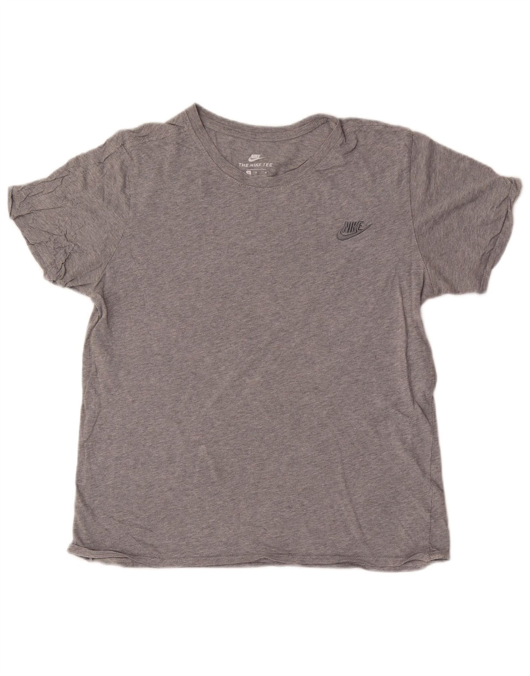 Nike Herren Athletic Cut T-Shirt-Oberteil aus mittelgrau gefleckter Baumwolle