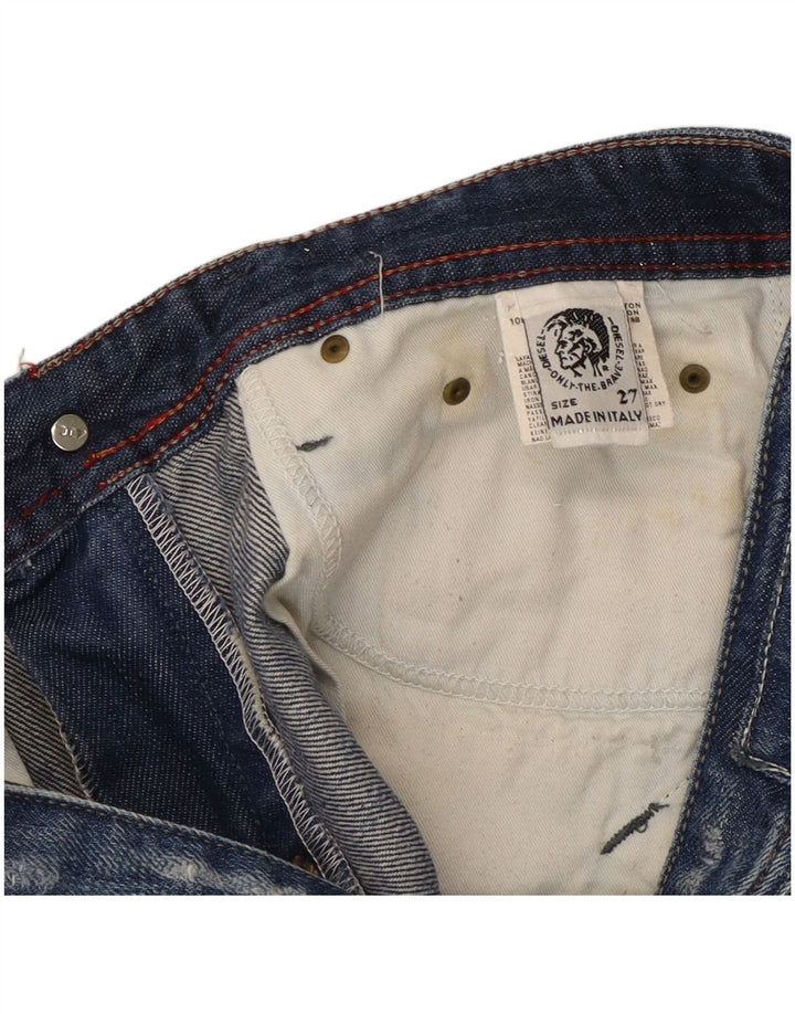 Diesel Damen Distressed Bootcut Jeans W27 L34 Blaue Baumwolle