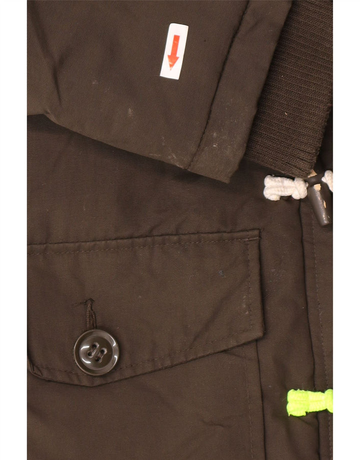 Superdry Damen-Parka mit Kapuze, übergroß, UK 10, Größe S, Khaki, Nylon