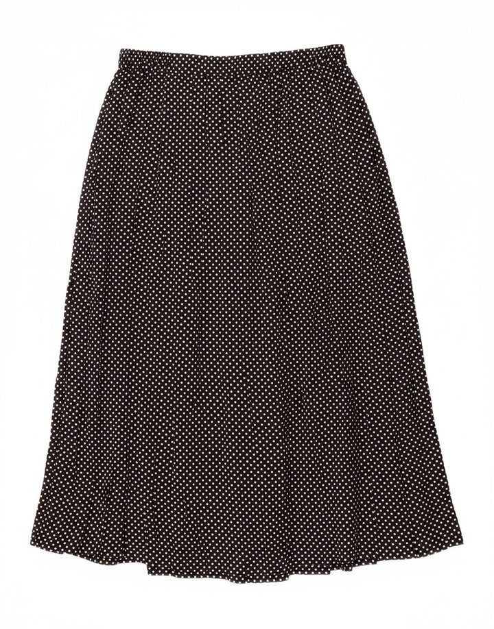 VINTAGE Womens Pleated Skirt EU 40 Medium W30  Black Polka Dot Vintage Vintage and Second-Hand Vintage from Messina Hembry 
